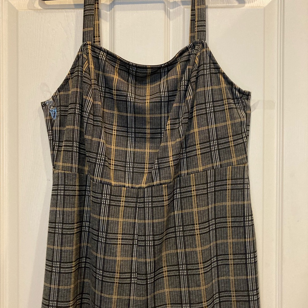 Never worn plaid jumpsuit
